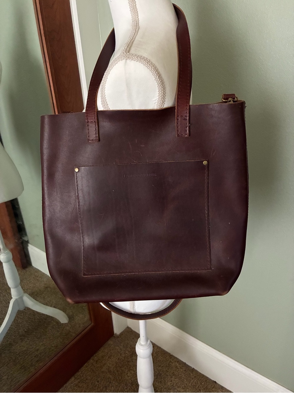 Portland leather bag-  Dark Brown